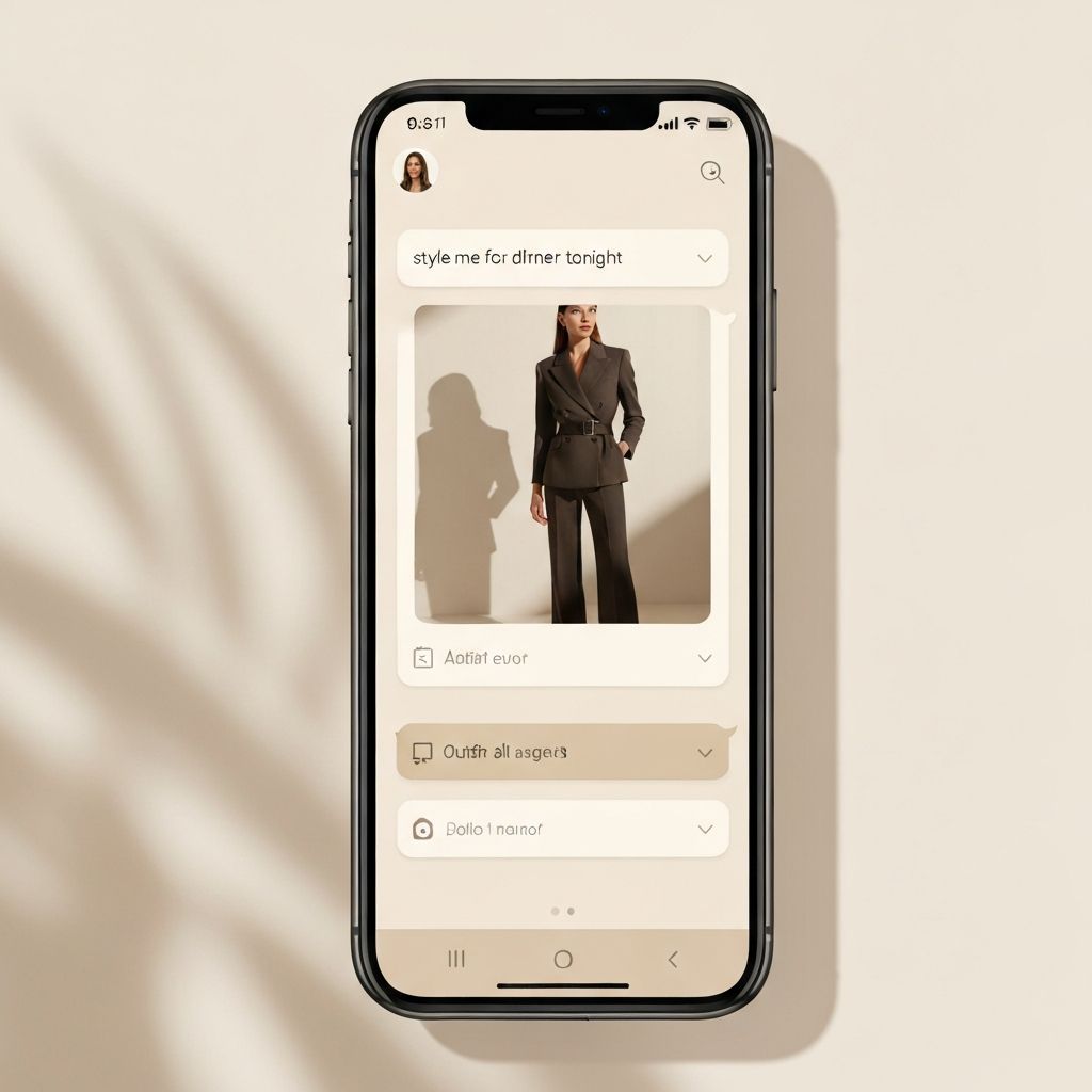 Chic Stylist brief composer app mockup